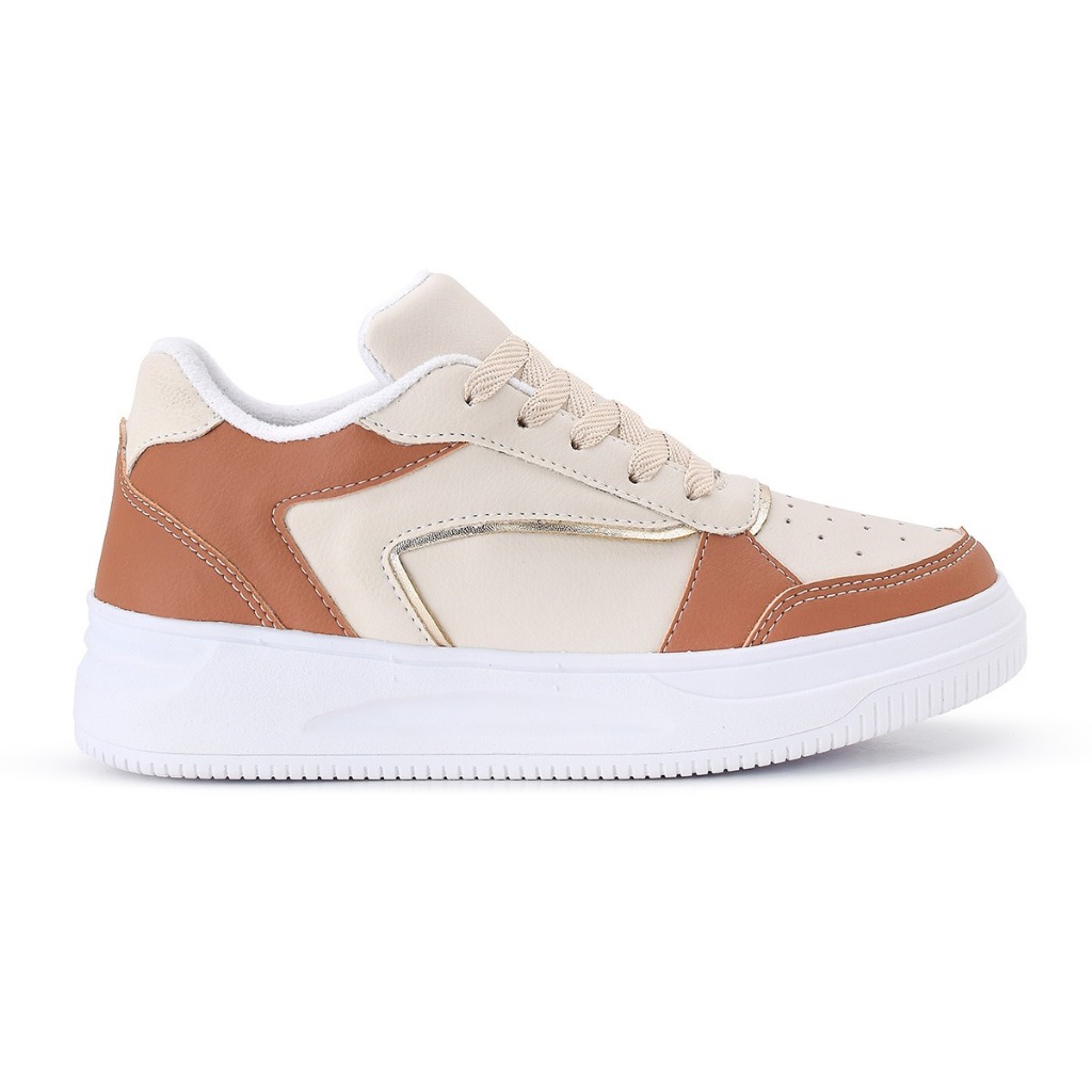 Tenis Casual Adulto Feminino Blogueira Cores Neutras Promoção