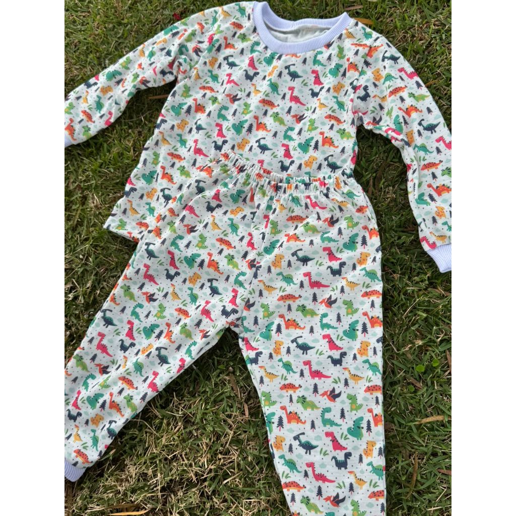 Pijama Bebe DINO DINOSSAUROS Manga longa Confortável Estampado