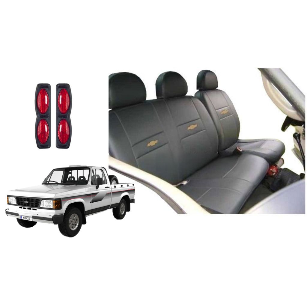 Capa para Banco Chevrolet D20 em Couro e Protetor Para As Portas- Encaixe Perfeito em Oferta na Shopee