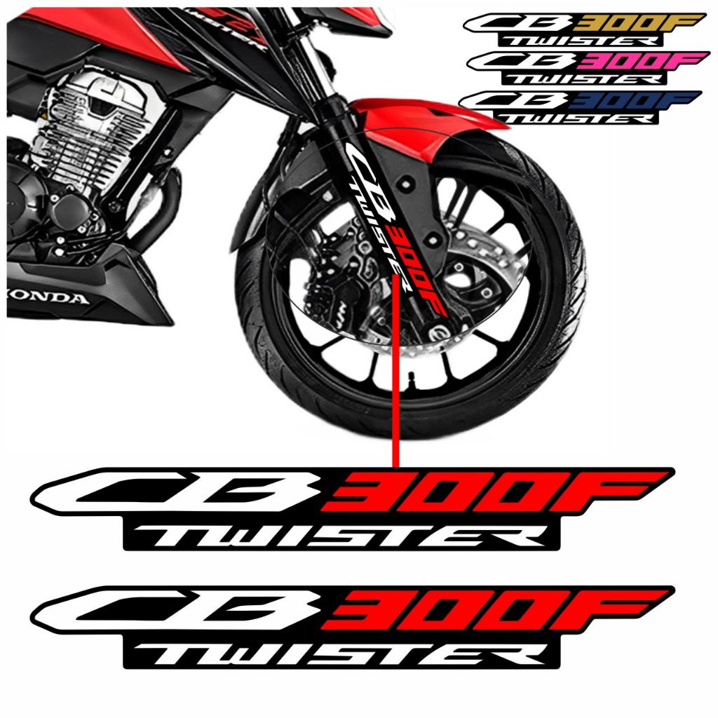 Adesivo Bengala Vermelho Twister Cb 300f 300 F Moto Vermelha Dourada Rosa