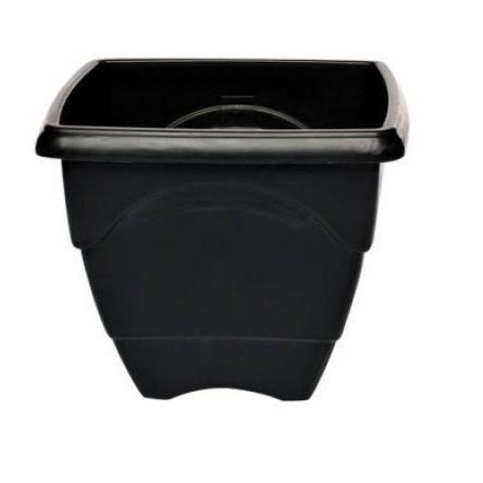 Kit 5 Vasos Quadrados 5,5 Litros Preto - Resistente e Funcional