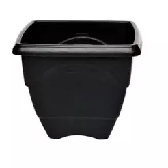 Kit 10 Vasos Quadrados 5,5 Litros Preto - Resistente e Funcional