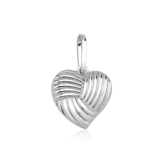 Pingente de Prata 925 Coração com Ondas Invertidas em Oferta na Shopee