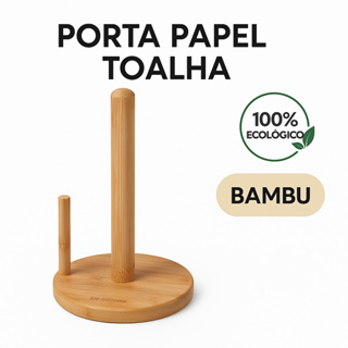 Porta Papel Toalha de Madeira para Cozinha Suporte Vertical Mesa em Oferta na Shopee