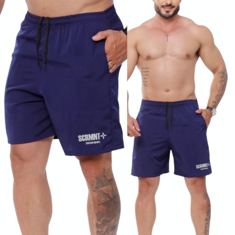 Bermuda Masculina Elastic Tactel C/ Elastano - Treino, Academia, Corrida, Casual...