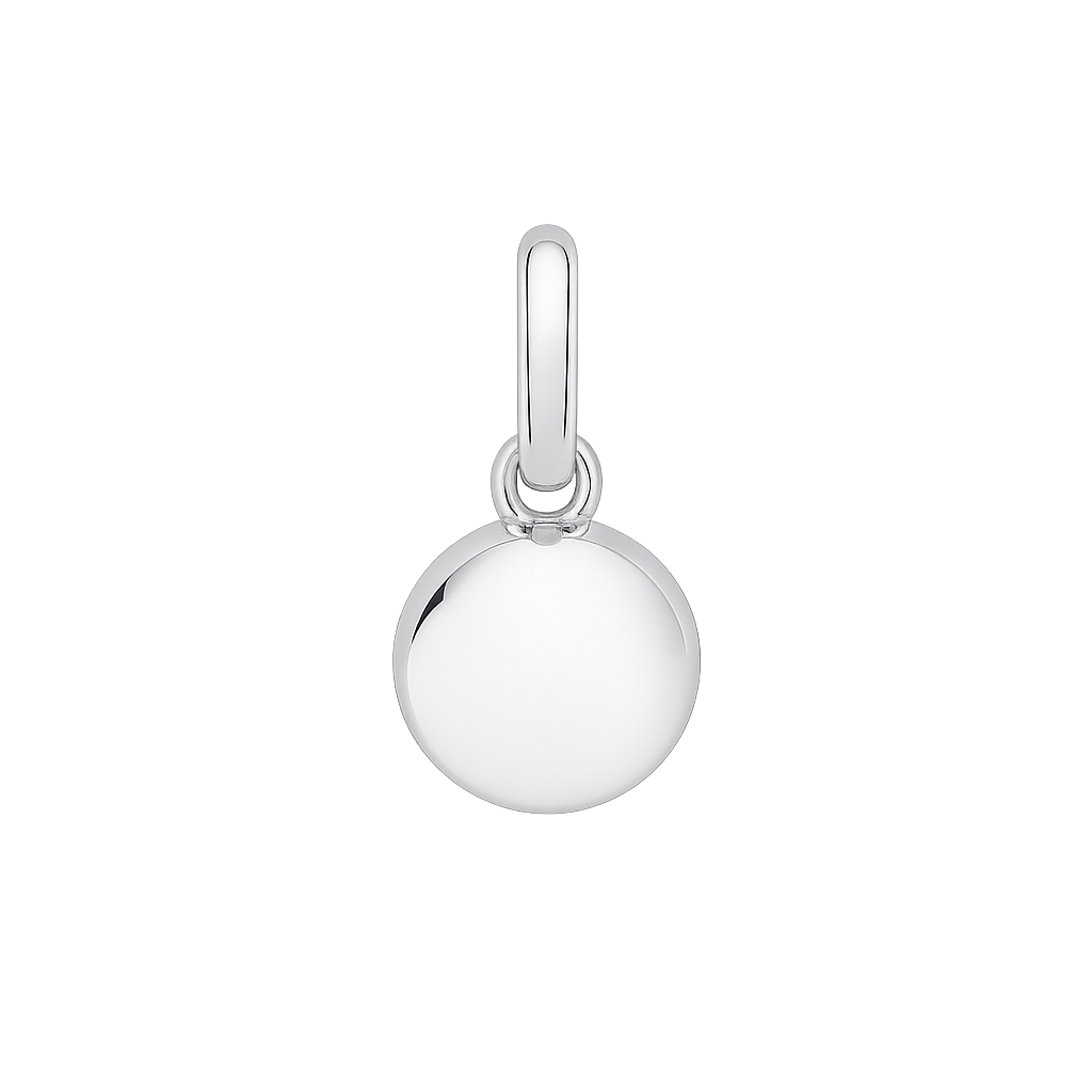 Pingente de Prata 925 Meia Bola Lisa em Oferta na Shopee