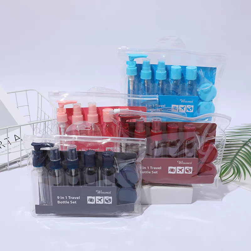 Kit 10 Frascos De viagem Shampoo/Creme/Sabonete liquido Multiuso