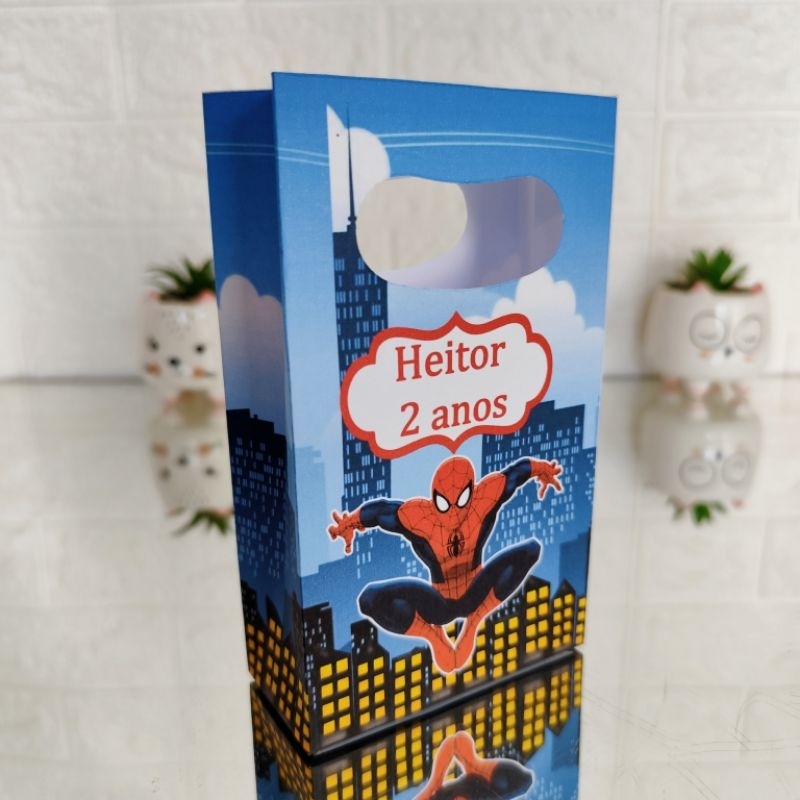 Kit Sacolinhas HOMEM ARANHA - Lembrancinhas Personalizadas | Mimos | Surpresa | Festa | Personalizados(PEGUE E MONTE)
