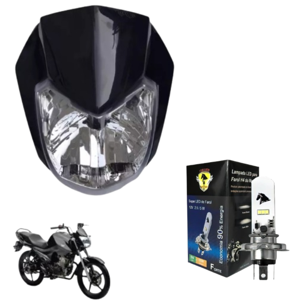 Frente Farol Para Factor Completa Com Lampada H4 Modelo Original Sportive
