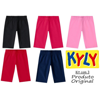 Kit Bermudas Infantil Meninas Ciclista Cotton 1 Ao 16 Kyly Original Promoção em Oferta na Shopee