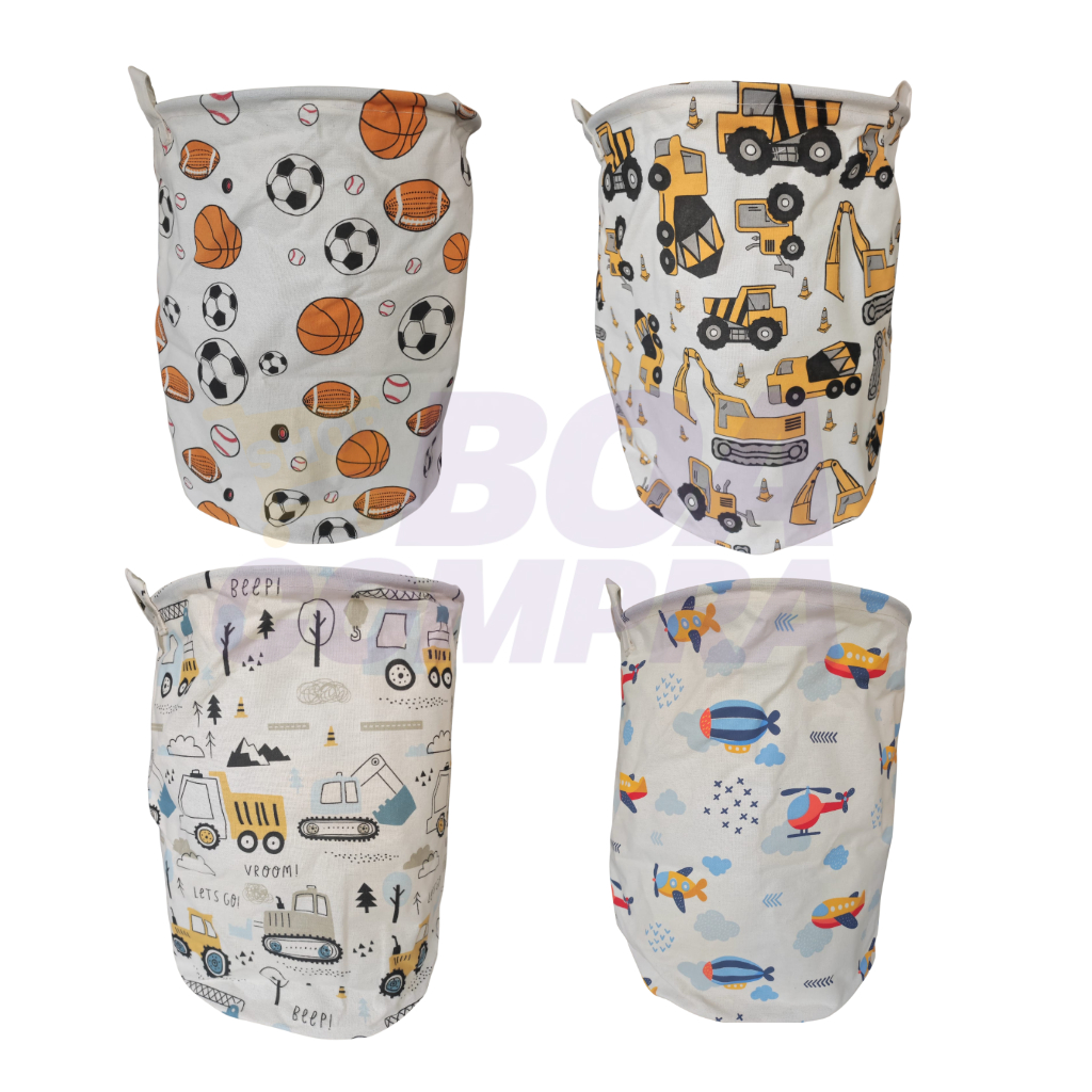 Cesto de Brinquedos e Roupas Cesto de Roupas Sujas Organizador Quarto Infantil 60litros