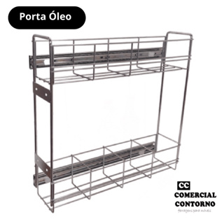 Porta Óleo Excel Light Cromado c/ telescópica light 45cm em Oferta na Shopee