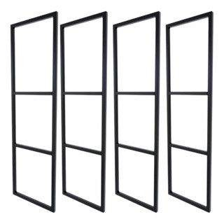 Suporte Industrial Triplo P/ Prateleira Suspensa Teto 4pçs Preto