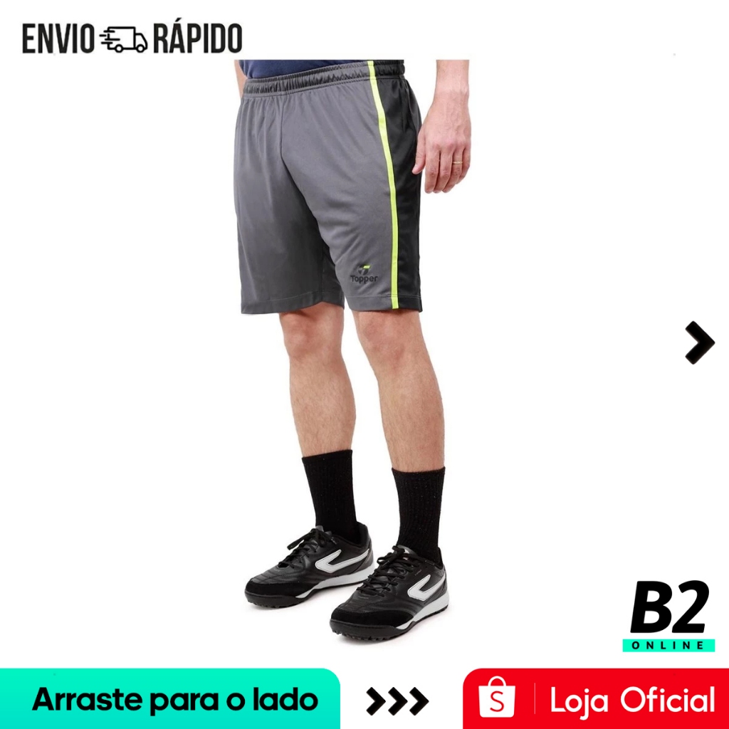 Calção Topper Futebol Dominator Novo Masculino 100% Original Com Nota Fiscal e Garantia - Men Clothes