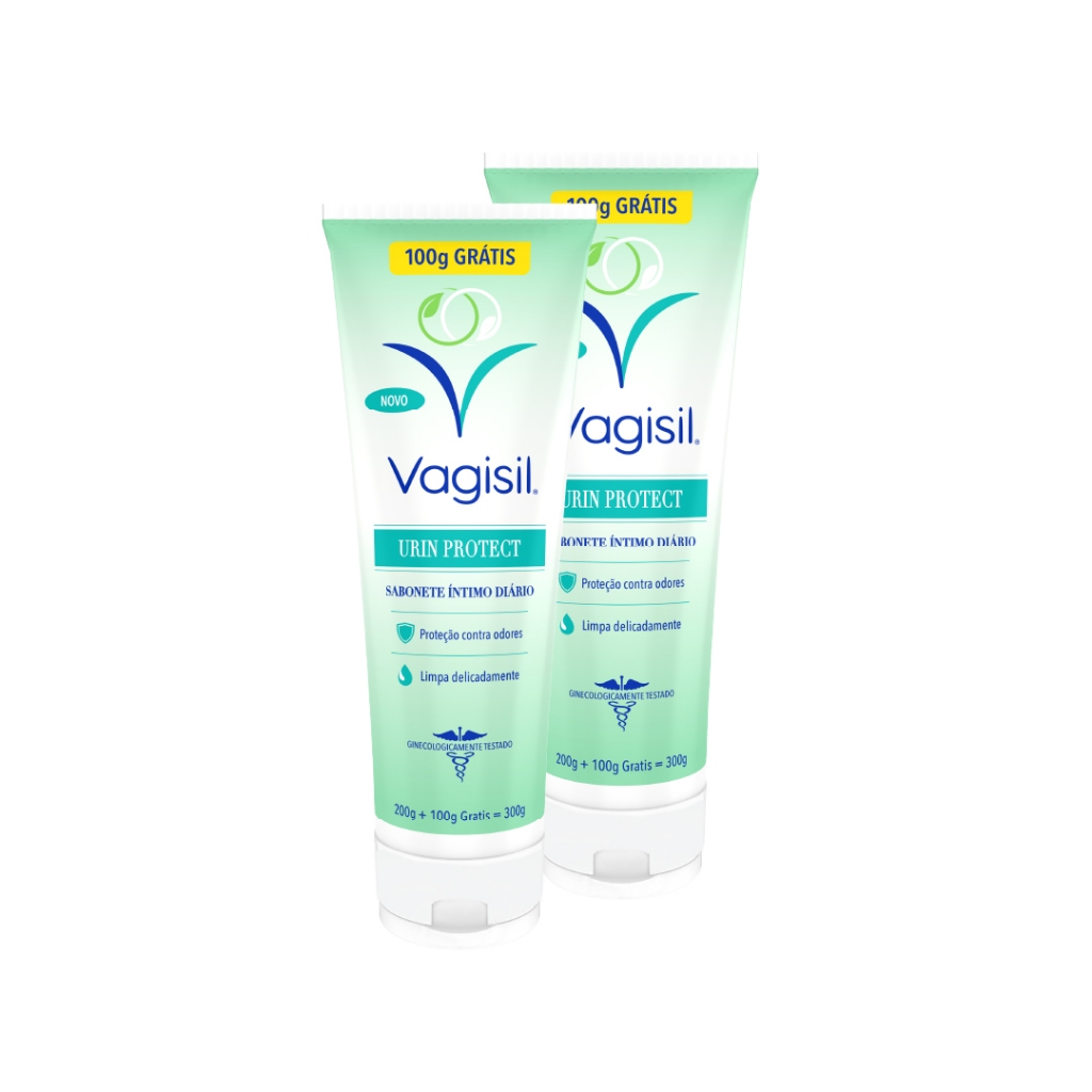 Kit 2x Vagisil Sabonete Líquido Íntimo Urin Protect 200 + 100g Grátis em Oferta na Shopee