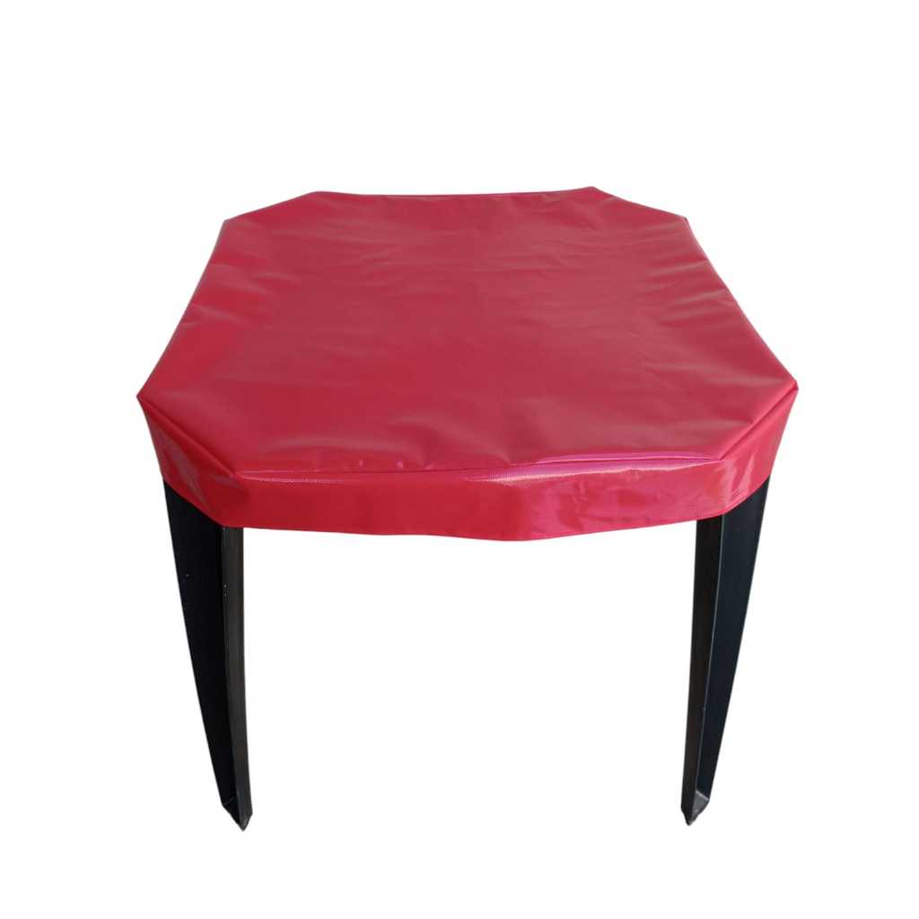 Capa de mesa plastico acai lanchonete sorveteria bar medidas 70x70 canto 18 cor vermelho