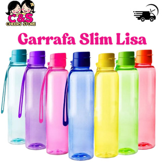 Kit 5 Garrafas Slim Lisa 500ml - Várias Cores em Oferta na Shopee