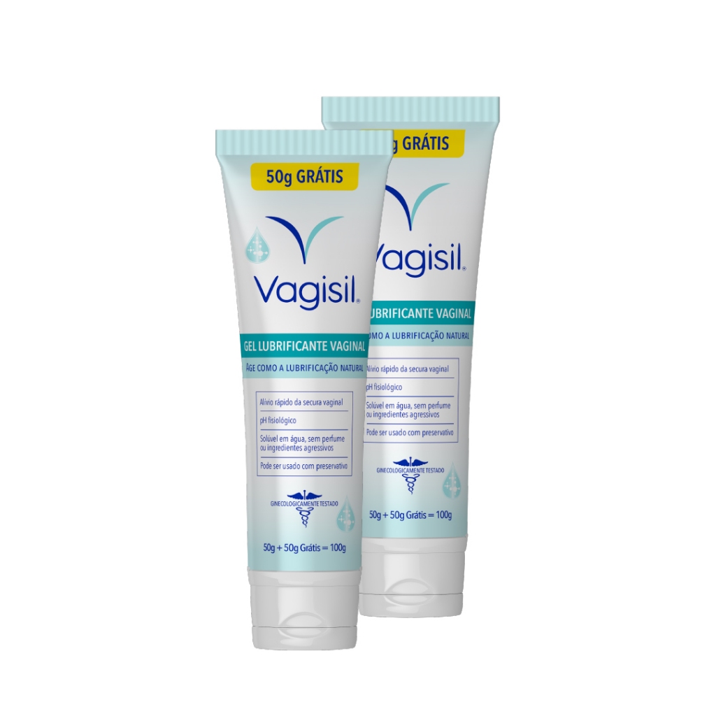 Kit 2x Vagisil Gel Lubrificante Íntimo 50 + 50g Grátis em Oferta na Shopee