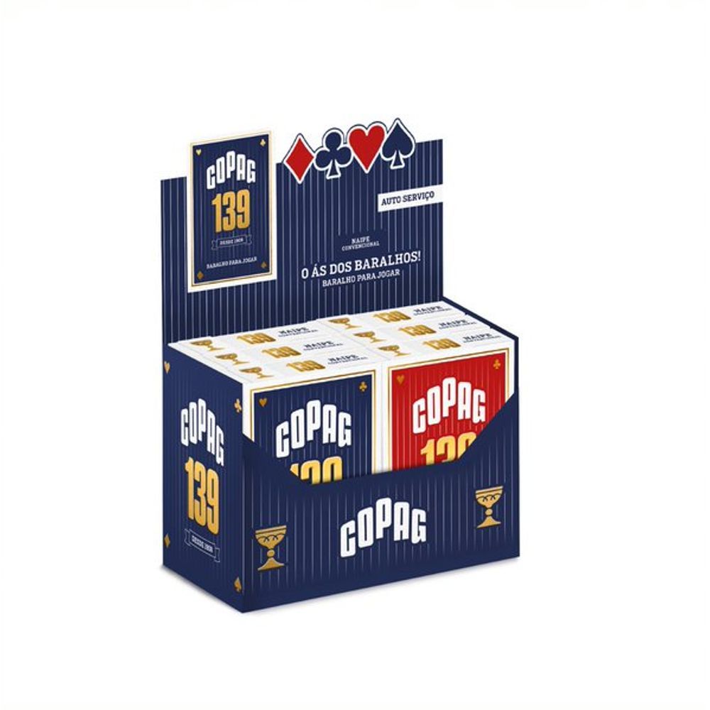 Kit 6 Unidades Baralho de Cartas ÀS 139 - Copag 91044 em Oferta na Shopee