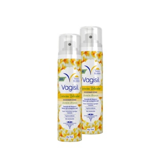 Kit 2x Vagisil Desodorante Íntimo Essências Delicadas Jasmim Branco 75ml em Oferta na Shopee