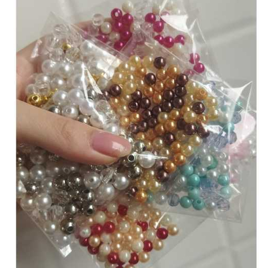 100 Pérolas Diversas Promoção 6mm  e 8mm