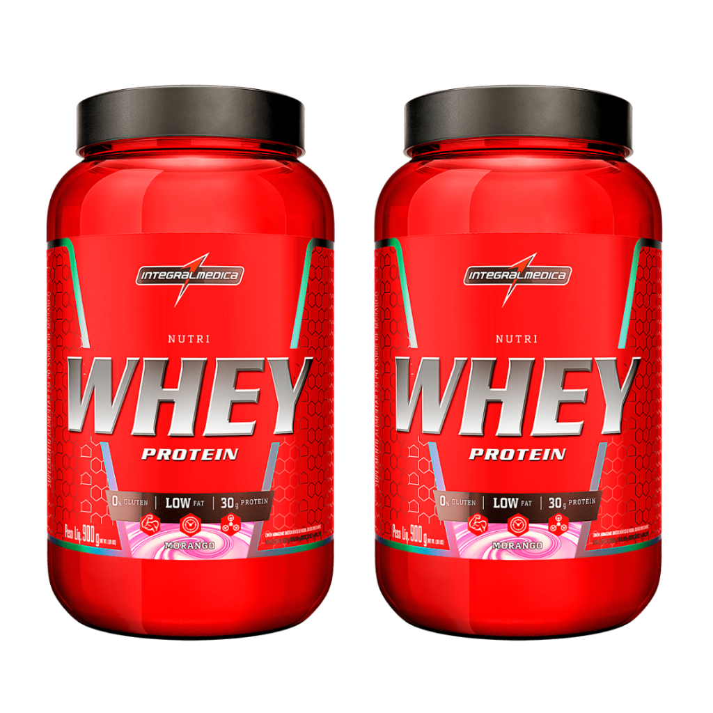 Kit 2x Nutri Whey Pote 900g - Integralmédica em Oferta na Shopee
