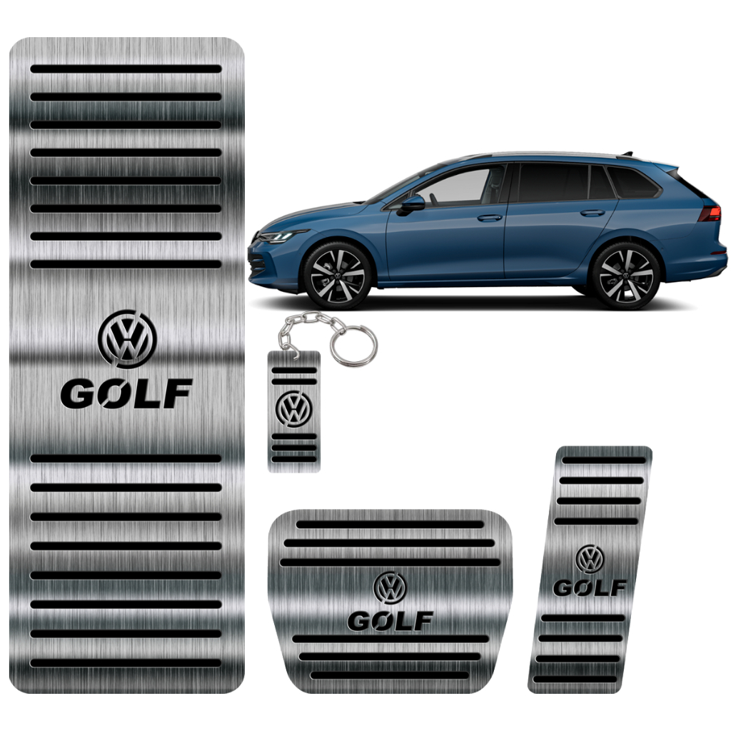 Pedaleira Descanso de pé Aço inox para Volkswagen Golf Variant