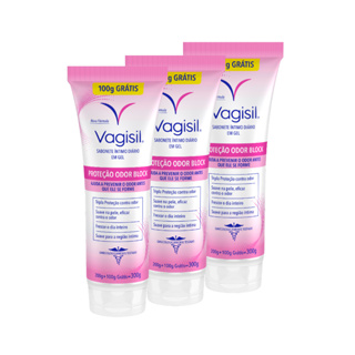 Kit 3x Vagisil Sabonete Líquido Íntimo Odor Block 200 + 100g Grátis em Oferta na Shopee