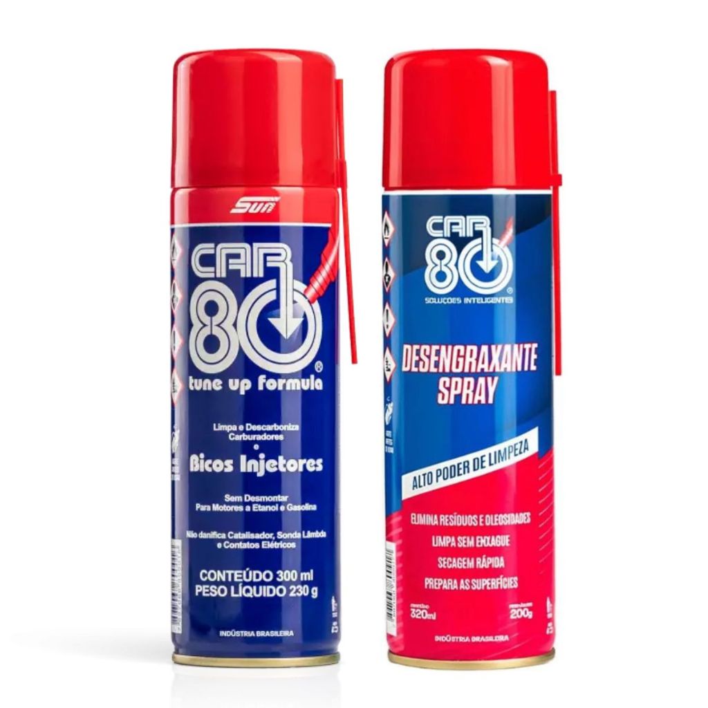 Kit Descarbonizante E Desengraxante Spray Car80