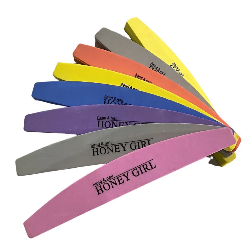 10 Lixas Banana Para Polir Unha Gel Acrílico 100/180 em Oferta na Shopee