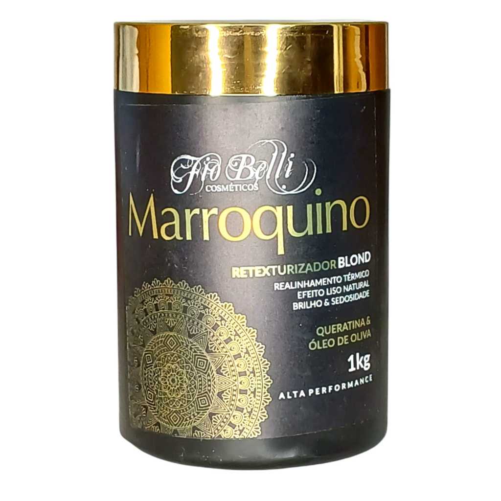 Botox Capilar Marroquino Retrô Blond Fiobelli 1Kg Free