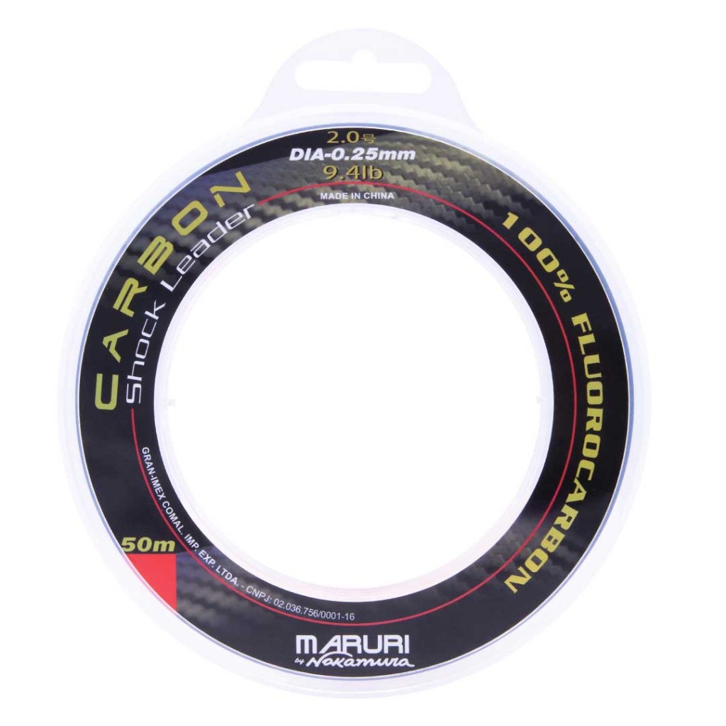 Linha 100% Fluorcarbono Shock Leader Líder Maruri by Nakamura 50m Diversas medidas