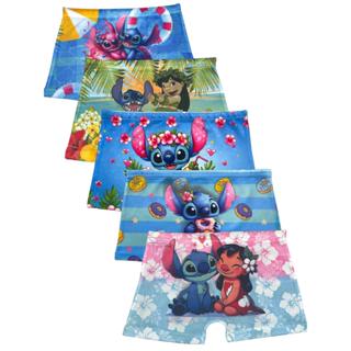 Kit Calcinha Shortinho Box Boxer Infantil Lilo & Stitch Menina Criança Microfibra Sublimada em Oferta na Shopee