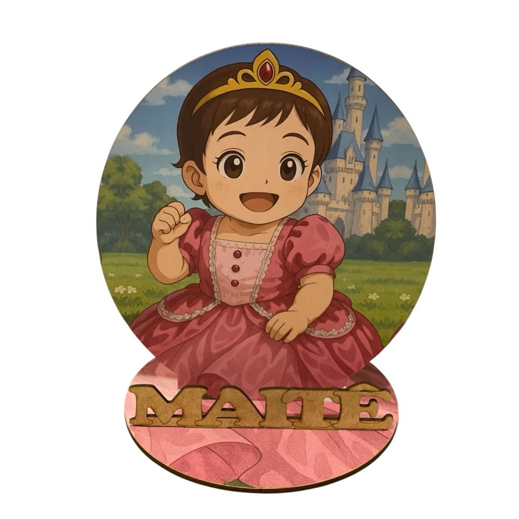 12 centros de mesa menina princesa rosa lembrancinha personalizada