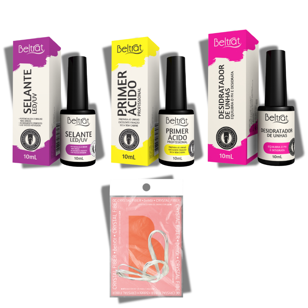 Kit Preparadores Selante + Primer Acido + Desidrat + Fibra 2.9m - Beltrat