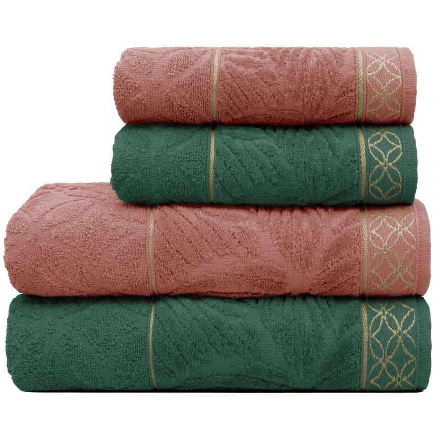Jogo/Kit 4 Toalhas Nativa (2 Banho + 2 Rosto) Macia Luxo Alta Absorção 100% Algodão