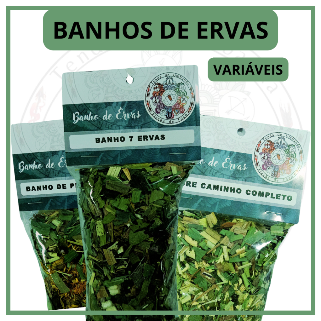 Kit Banho de Ervas Equilíbrio Prosperidade Misturas Poderosas 100% Naturais