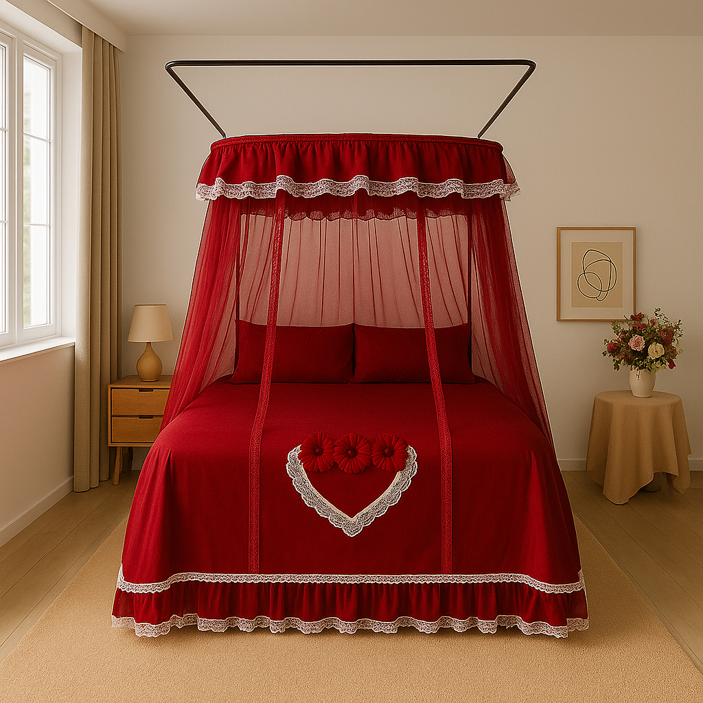 Mosquiteiro Casal/Queen Completo C/Armação Renda Micro Furos Mega Oferta