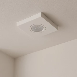 Luminária semi-embutido Quadrado