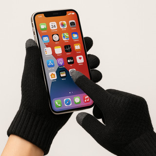 Luva de Lã Touch Screen Inverno Quentinha De Mexer No Celular