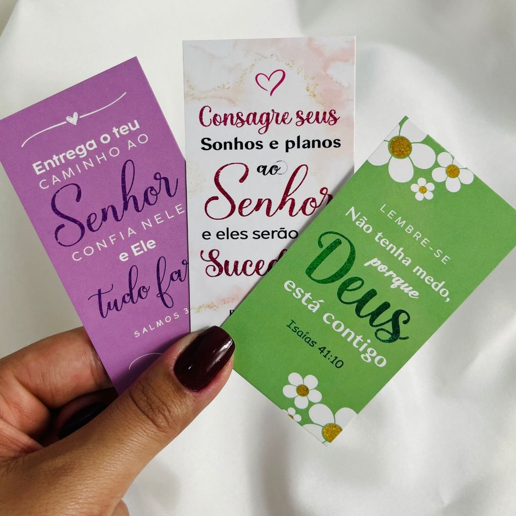 Cartão de Agradecimento com Frases Motivacional Bíblica Mulher 9x5cm Pronta Entrega em Oferta na Shopee