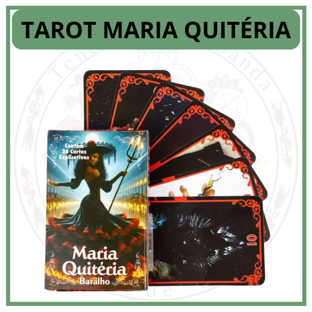 Baralho Tarot Maria Quitéria Pomba Gira 36 Cartas com Manual