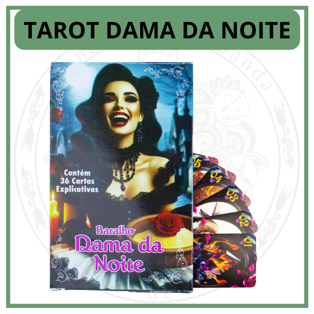 Baralho Tarot Pomba Gira Dama da Noite 36 Cartas com Manual