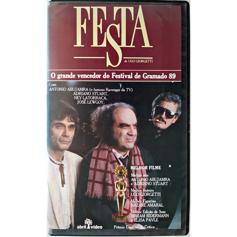Filme VHS: Festa, Ugo Giorgetti, Antonio Abujamra, Jorge Mautner - Original