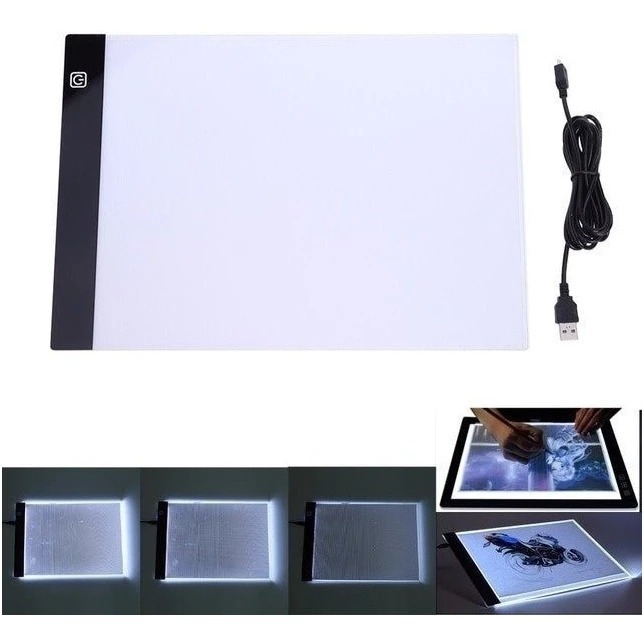 Mesa Para Desenho Prancheta Luz Led Branco