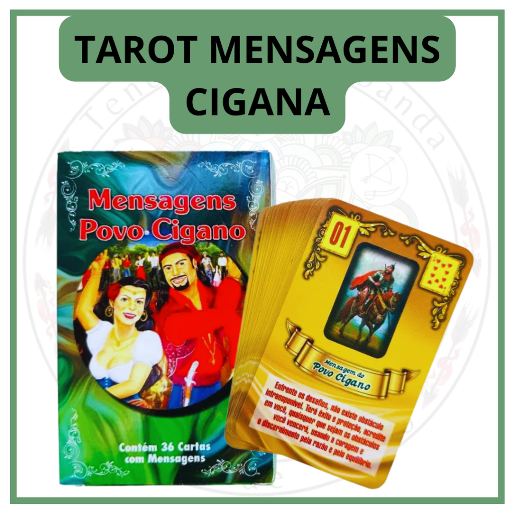 Baralho Tarot Mensagens Povo Cigano 36 Cartas Auto Explicativas em Oferta na Shopee