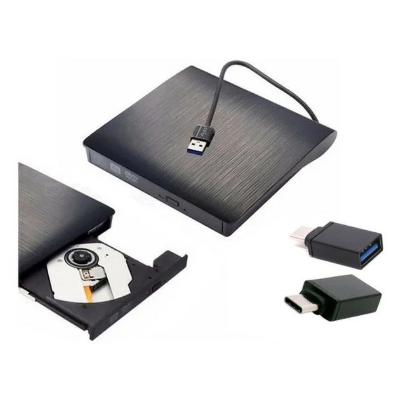 icon arrow left boldicon arrow right bold Gravador E Leitor DVD / CD Externo USB 3.0 com adaptador type c usb