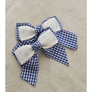 Par de Laços coloridos com fita xadrez em Oferta na Shopee