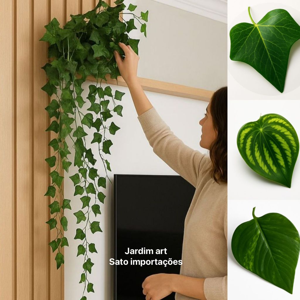 Arranjo Pendente Semelhante ao Natural + Vaso Trançado Vime Arranjo 100cm