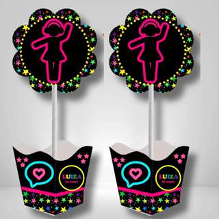 10 Centro de mesa, Cachepô, Arranjo de mesa personalizado neon em Oferta na Shopee